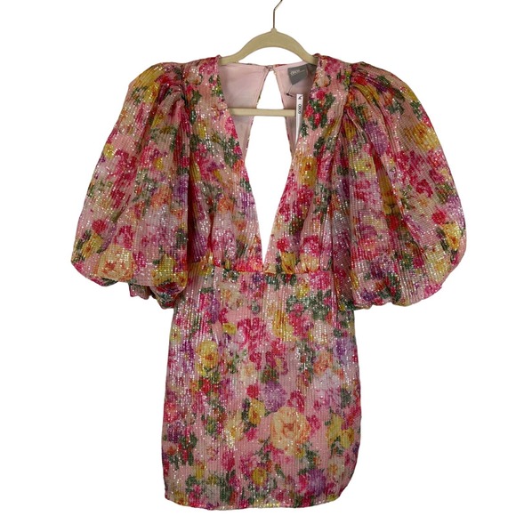 ASOS Dresses & Skirts - ASOS EDITION puff sleeve mini dress in printed sequin NWT